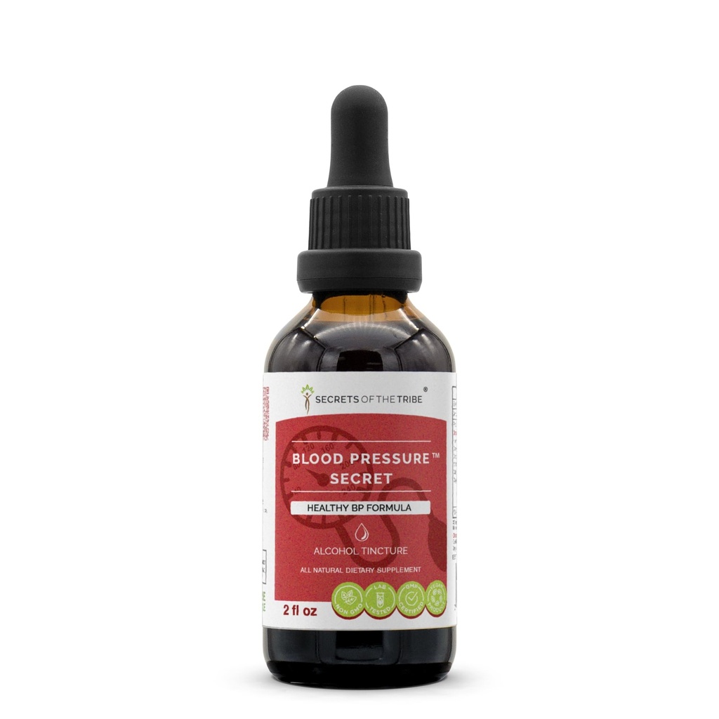 Secrets of the Tribe - Blutdruck Geheimnis, Gesunde Zirkulation Formel, Kräuter-Ergänzung Mischung Tropfen Alkohol-Flüssig-Extrakt 2 fl oz