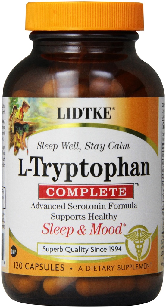 Lidtke Technologies L-Tryptophane Capsules complètes, 120 Nombre