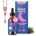 JoySpring Sleepberry Kids Melatonin 3 mg – Aide au sommeil liquide avec L Theanine, gouttes de baies à absorption élevée (2 fl oz) 60 portions, Melatonine pour enfants avec vitamine D Enfants essentiels de voyage