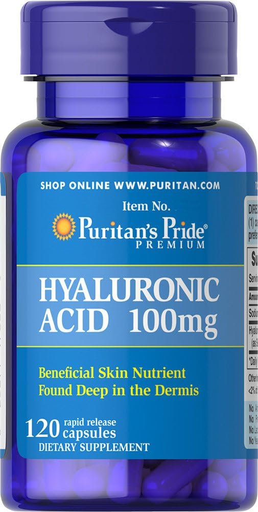 Puritan's Pride Hyaluronsäure 100 mg Kapseln, 120 Zähler