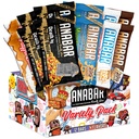 Barre de protéines Anabar, la barre de bonbons emballée en protéines, la meilleure barre de protéines au monde, pas d'alcools de sucre, haute protéine, incroyablement délicieuse, 20 grammes de protéines (12 barres, pack de variétés)