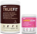 RSP NUTRITION AminoLean Pre Workout Energy (Pink Lemonade 30 Servings) mit TrueFit Protein Powder (Chocolate 2 LB)