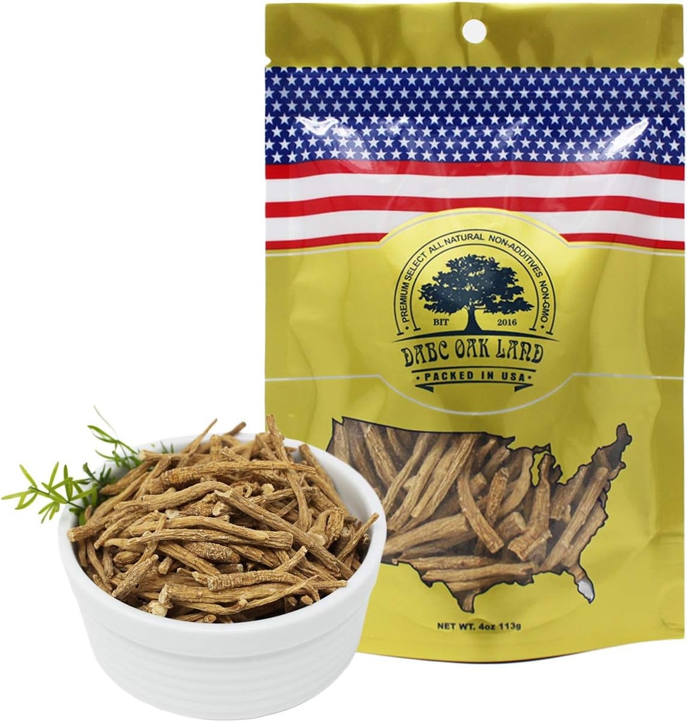 Amerikanischer Ginseng aus Wisconsin, DOL American Wisconsin Ginseng Slices Root füttert sich aus und verhält sich fort (4 Unze (Bag 1) Small Root)