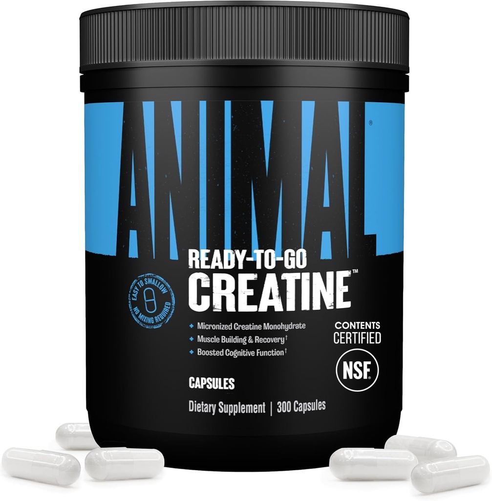 Animal Creatine Monoydrate Powder Capsules for Men & Women | 300 Count
