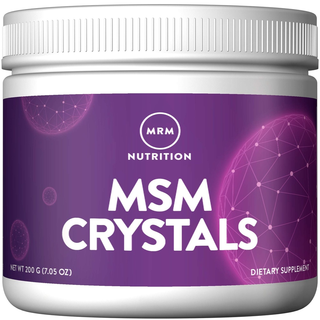 MRM Nutrition MSM Crystals | Pure Bioverfügbare Schwefelpulver für gemeinsame Gesundheit, Haar, Haut und Nägel Unterstützung | Vegan Crystal Supplement | 200 Servierungen