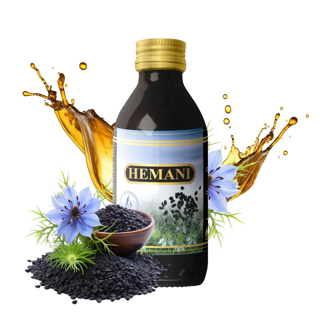 Hemani Black Seed Oil 60ml - Pure Premium Cold-Pressed Nigella Sativa Black Cumin Öl für Verdauungsgesundheit, Immunsystemunterstützung. Natürliche Quelle von Thymochinon