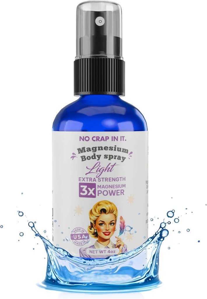 Kein Crap In It Magnesium Spray, Triple Action!- Ihr Weg zu Wellness | Soforthilfe mit unserem einzigartigen Magnesium Glycinat, Citrat, Chloride Blend Spray (Licht)