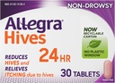 Allegra Hives Antihistamin 24-Stunden-Tabletten, Non-Drowsy Hive Reduktion und Hive Itch Relief, 180 mg Fexofenadine HCI, 30-Count