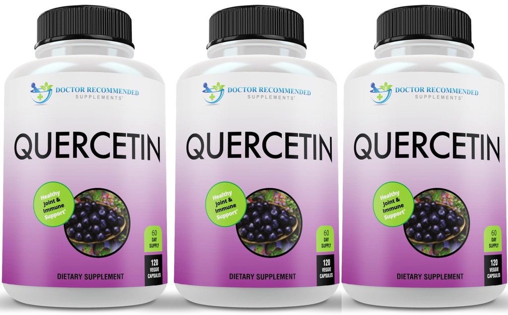 DOCTOR EMPFEHLUNGEN Quercetin 1000mg Per Serving - (Vegan, Non-GMO) (120 Veggie Kapseln, Packung von 3)