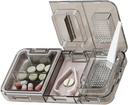 CFMOUR 3-in-1 Pille Cutter Splitter für kleine oder kleine große Pillen, Crusher Grinder mit Pulver Brush Grind Tabletten, Pill Carrier für Lager Pillen, Mühlen für ältere, Kinder &amp; Kinder, Schwarz