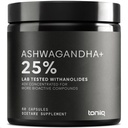 Ashwagandha - Ultra High Potency 40:1 Extrakt mit 25% Withanolides - Wild Harvested in Indien - Hochkonzentriertes & Third-Party-Lab getestet - 60 Kapseln