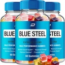 Blue Steel Gummies - BlueSteel Hanf Gummis, Steel Blue Offizielle Formel Hanf Gummis - Natürliche Hanf Öl Advanced Formulation, Blaue Stahl Hanf Gummies Bewertungen (3 Pack - 180 Gummies)