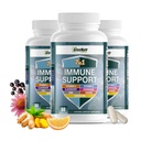 GreeNatr Immununterstützungsergänzung mit Vitamin C, D3, Zink 50mg, Quercetin, Echinacea Purpurea, Sambucus Elderberry und Ginger für vollständige Immunabwehr - 60 Kapseln (3 Flaschen)
