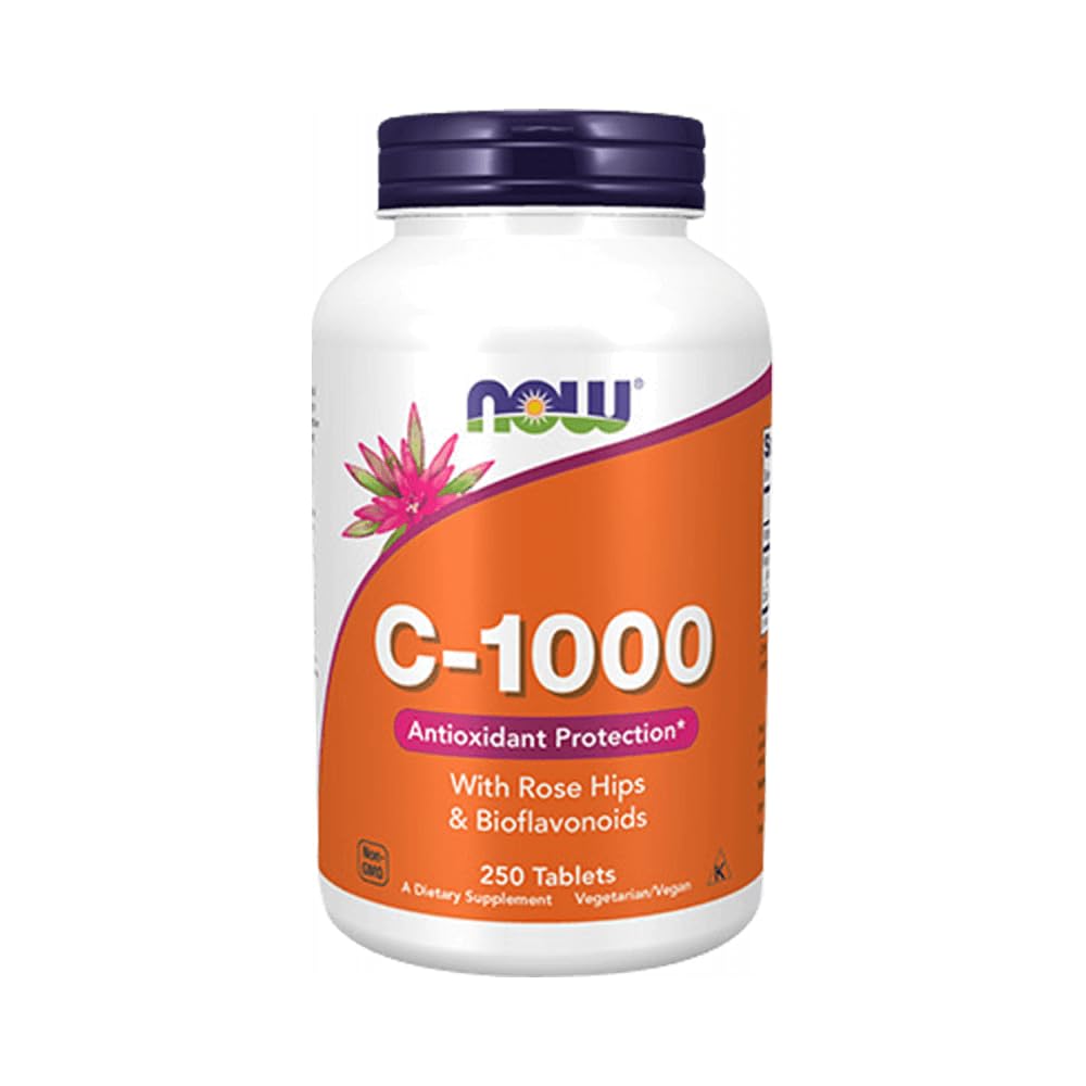 JETZT Ergänzungen, Vitamin C-1.000 mit Rose Hips & Bioflavonoids, Antioxidant Protection*, 250 Tabletten