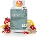 Houston Enzymes TriEnza - Verdauungsenzym-Ergänzung für Gluten, Casein, Soy, Proteine, Kohlenhydrate, Fette & Polyphenole - Verdauungsenzyme für Frauen und Männer (180 Kautabletten)