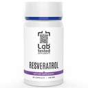Trans-Resveratrol - 60 500mg Kapseln - 3rd Party COA mit jedem Los # - Pure Resveratrol - Keine Füllstoffe