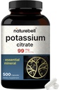 Kalium-Zitrat-Ergänzung 99mg, 500 Kapseln | Einfach absorbiert Chelatform – Essential Mineral Electrolyte Balance – Unterstützt Muskel-, Knochen- und Herzgesundheit – Non-GMO
