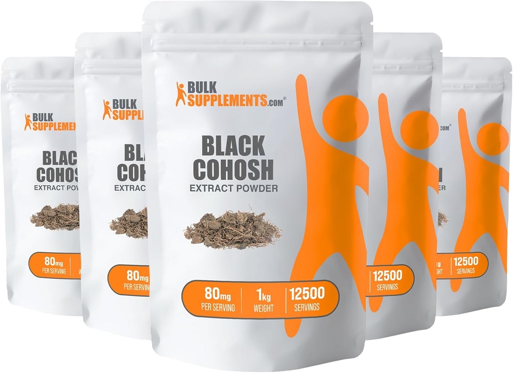 BulkSupplements.com Poudre d'extrait de cohosh noir - Cohosh noir pour le soutien de la ménopause - Extrait de racine de cohosh noir - Supplément de mélanine - Supplément d'herbe de cohosh noir (5 kilogrammes - 11 lbs)