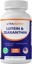 Vitamatic Lutein 40mg mit Zeaxanthin 10mg, Eye Health Support Supplement, 240 Softgels