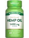 Nature's Truth Hanf Öl Softgels | 1400mg | 60 Count | Omega 3 6 9 | Kalt Pressed | Non-GMO & Gluten Kostenlose Ergänzung