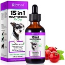 15 in 1 Hund Multivitamin, All-in-One Multi-Flüssig-Multivitamin für Hunde, Hunde-Vitamine und Ergänzung mit Verdauung, Immunität, Allergy Skin & Coat-Unterstützung, Hip & Joint, All Ages, Breeds 2 oz