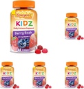 Emergen-C Kidz quotidien de soutien immunitaire suppléments alimentaires, Gommies aromatisées avec des vitamines C et B pour le soutien immunitaire, Berry Bash - 44 Compte (paquet de 5)