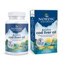 Nordic Naturals Arctic Cod Liver Oil, Lemon - 90 Soft Gels - 750 mg Total Omega-3s mit EPA & DHA - Herz & Gehirn Gesundheit, Gesunde Immunität, Gesamt Wellness - Non-GMO - 30 Servietten