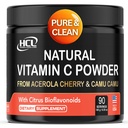 Natürliches Vitamin C von Acerola Cherry & Camu Pulver - Hohe Absorption mit Citrus Bioflavonoiden - Immunsystem & Collagen Booster - Anti Aging Haut Vitamine Made in USA 90 Portionen