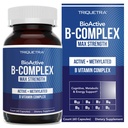 BioActive Vitamin B Complex - Blood Stream Ready, Methylated B Complex - Mit Methylfolat, 3 BioActive Formen von B12, BenfoPure® B1 & Pantesin® B5 - 12 B Vitamine in klinischen Dosierungen - 60 Servierungen