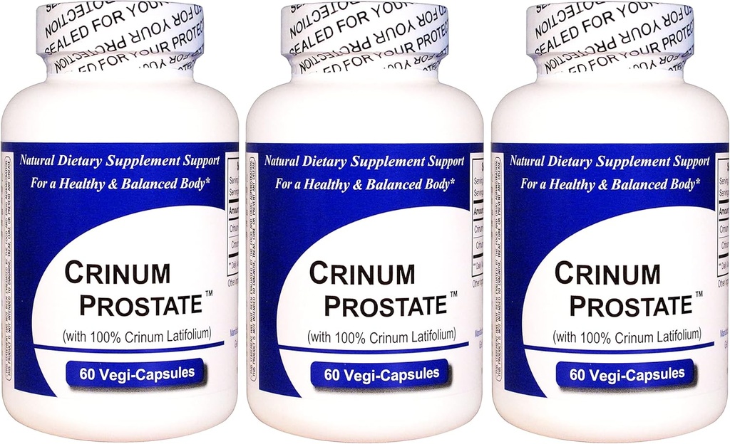 Crinum Prostata 3-Pack (60 Vegi Caps pro Flasche) 100% Konzentrierte vietnamesische Crinum Latifolium, Enthält keine synthetischen Füllstoffe wie Siliziumdioxid, Talc, Magnesium Sterate, etc.