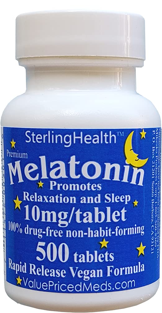 Melatonin 500 Graf 10mg Schnell lösen Vegan Super Kraft