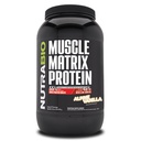 NutraBio Muscle Matrix Protéines en poudre - 25g de protéines par scoop - Combo de caséine isolate et micellaire pour libération rapide et lente - Vanille - 2 livres, 28 portions