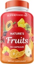 Superfood MD Fruits Supplement - 90 Fruits Capsules - unterstützt Energieniveaus, High Lycopin, Vitamine & Minerals - Soy Free - 90 Count