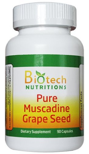 Muscadine Graines de raisin 100% pur Muscadine Graines de raisin 90 capsules par bouteille 650mg par capsule