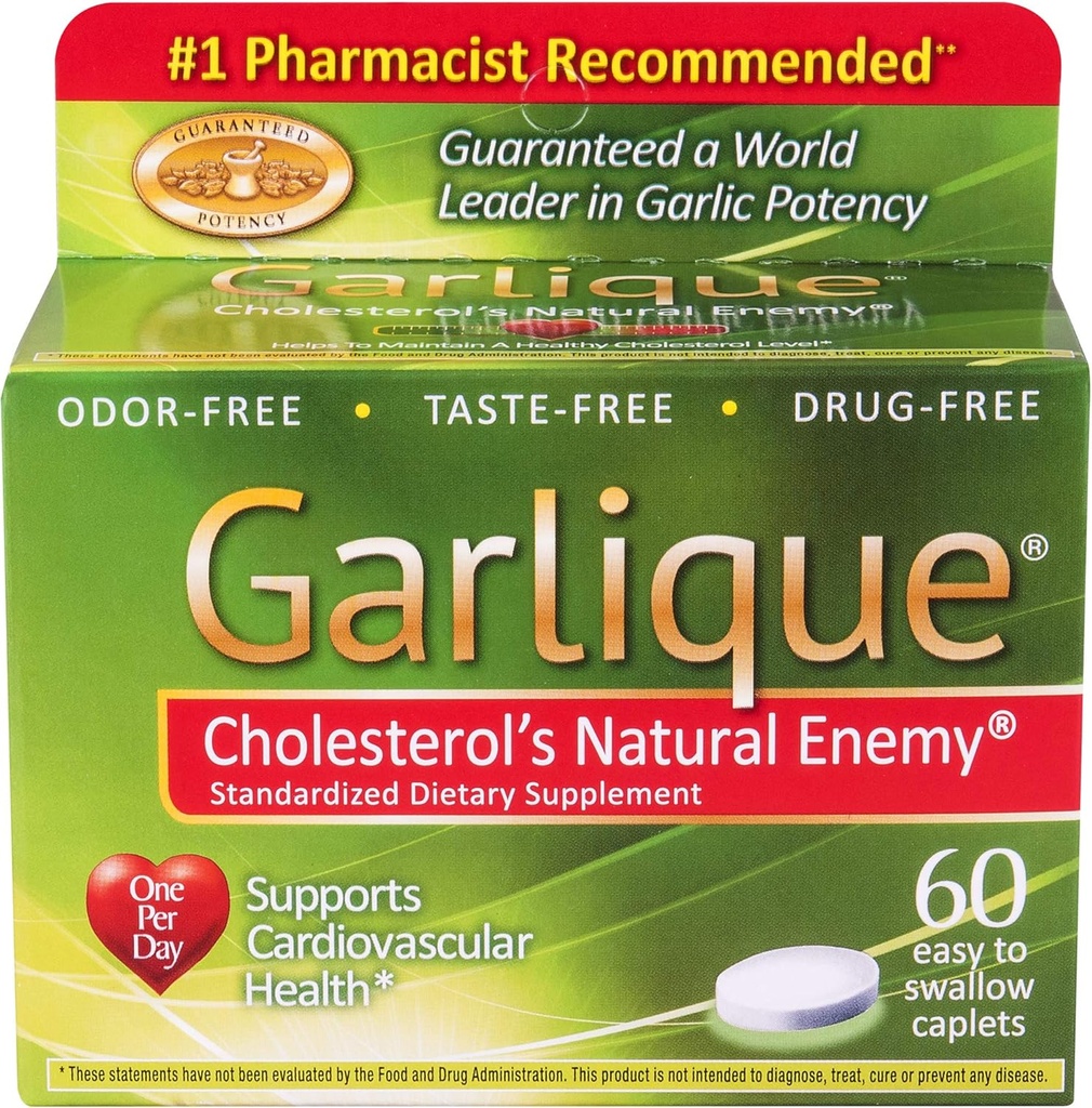 Garlique Caplets 60 Tabletten (Pack von 4)