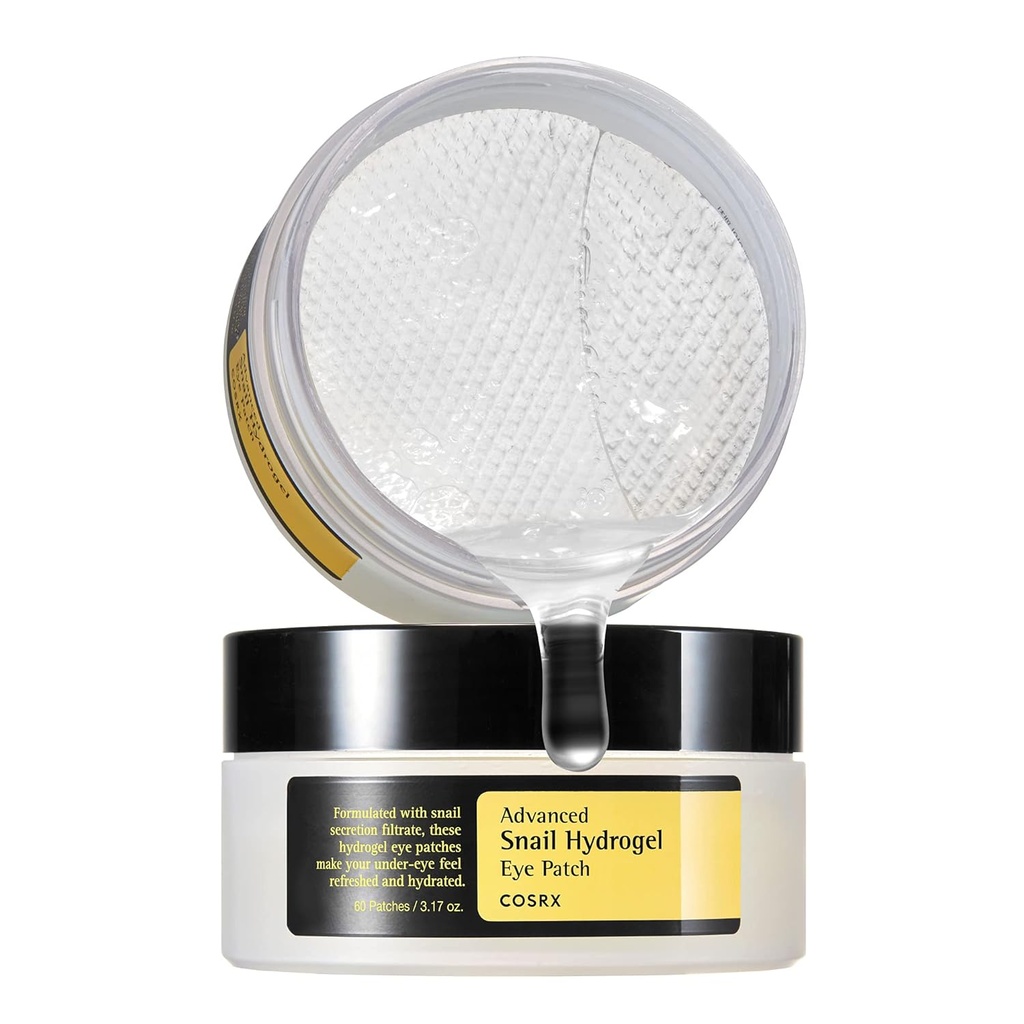 CoSRX Avancé escargot Hydrogel Eye Patch (60pc), Gel Serum Masque, Puffy Undereye Treament, Fine Lines, Rafraîchir, Hydrate