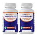 Vitamatic Serrapeptase 240.000 SPU Servierungen, 120 Delayed Released Capsules - Enteric Coated - Non-GMO- Made in The USA (120 Count (Pack of 2))
