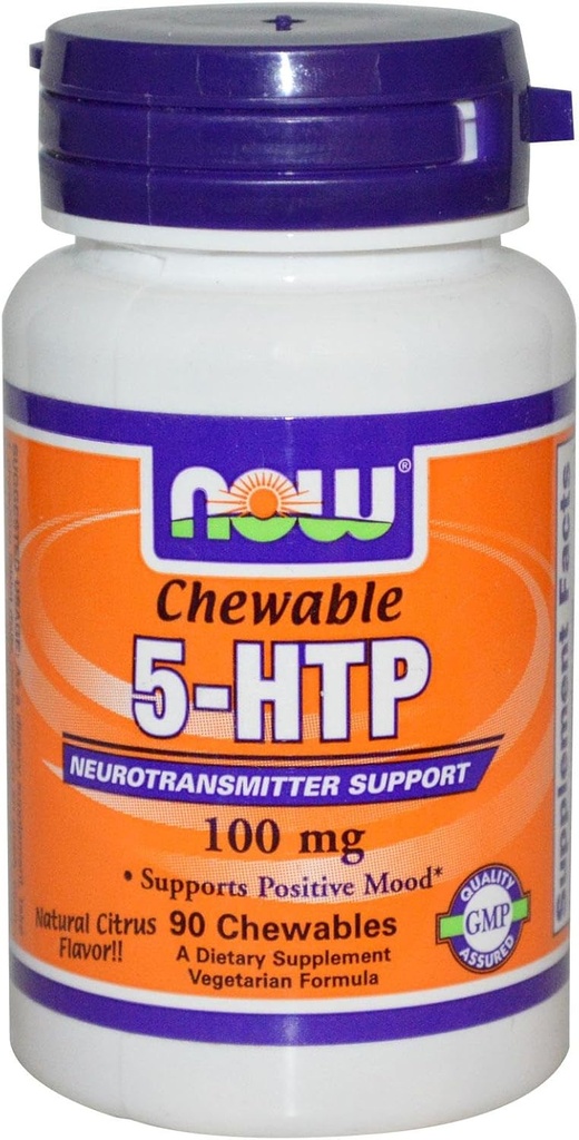 Jetzt Lebensmittel 5-HTP Kaubare natürliche Zitrus - 100 mg - 90 Kaubare