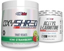 EHP Labs Shred + Acetyl Bundle - OxyShred Thermogenic Pre Workout Powder & Shredding Supplement - Acetyl L-Carnitin - unterstützt natürliche Energie, hilft Stoffwechsel, & Gesundheit Gehirn Funktion