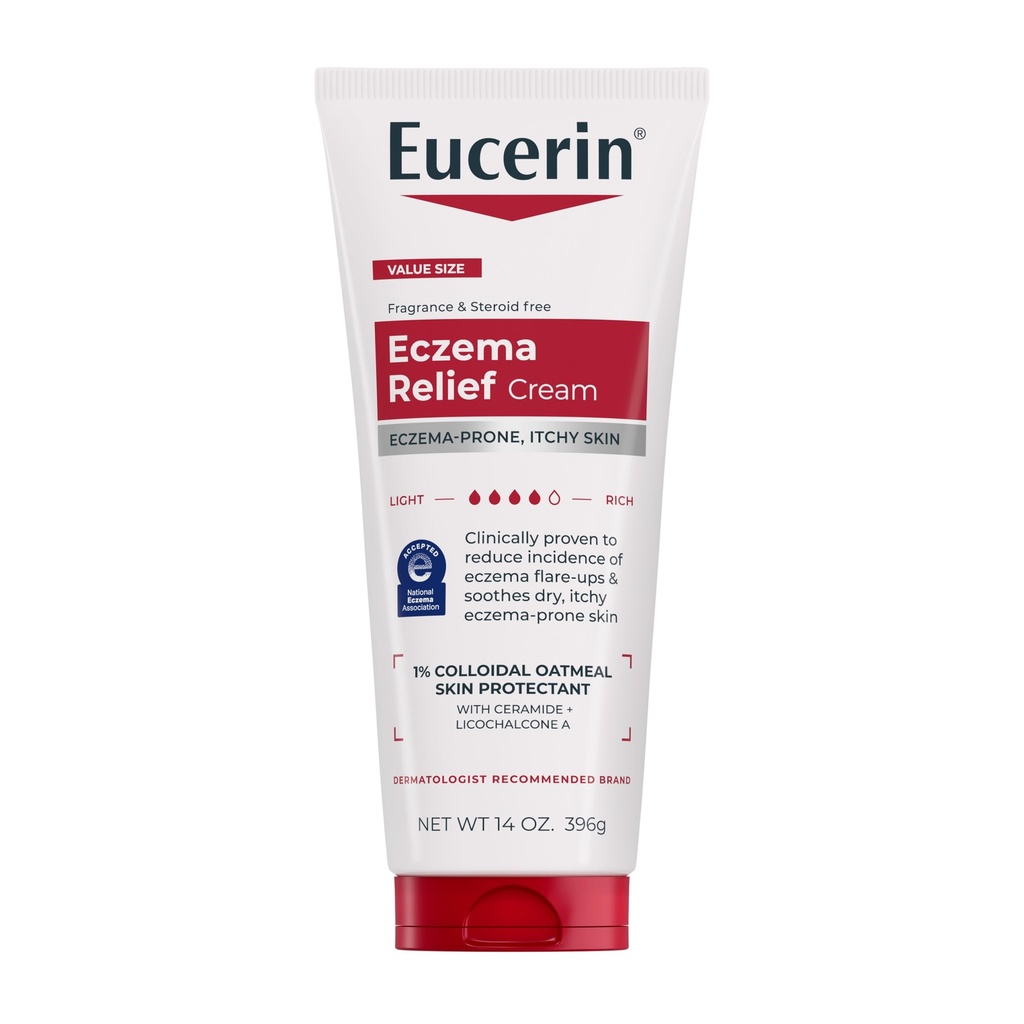 Eucerin Eczema Relief Body Cream, Eczema Cream mit kolloidalem Oatmeal, Ceramide-3 und Licorice Root Extract, 14 Oz Tube