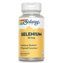 Solaray Sélénium 50 mcg, Système immunitaire sain, Fonction thyroïdienne et support antioxydant, 100 capsules