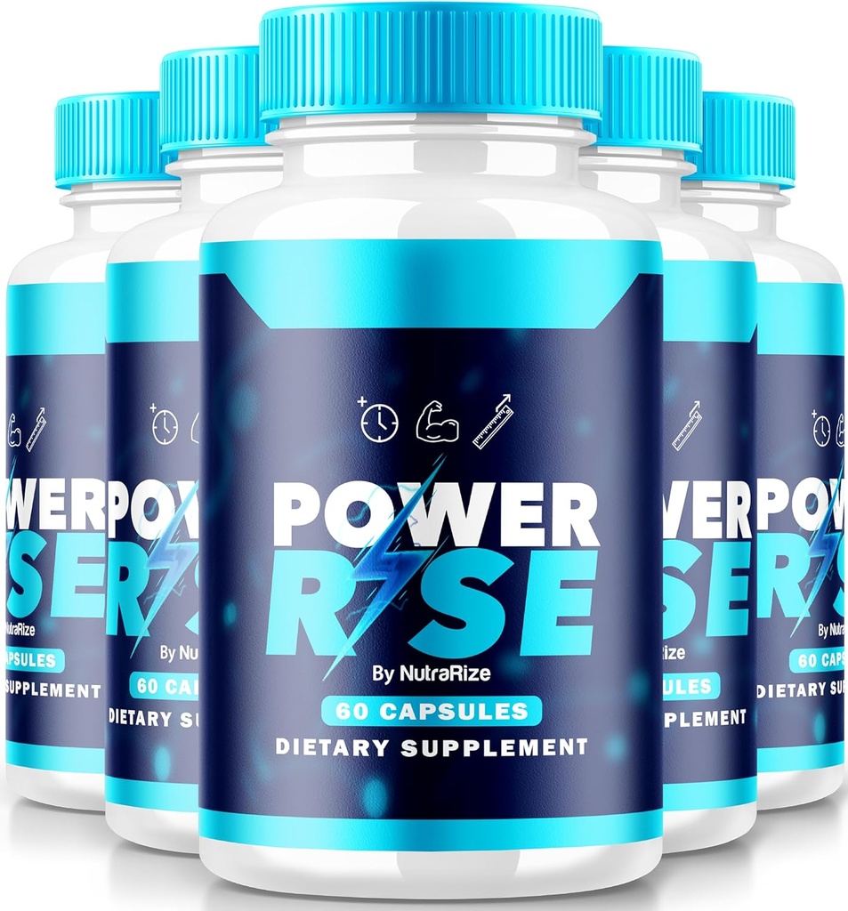 (5 Pack) Power Rise für Männer, offizielle PowerRise für Männer Pillen, Alle natürlichen männlichen Unterstützung für Spitzenleistung und Gesamtgesundheit, Premium Power Riser En Capsulas Pastillas Review (300 Kapseln)