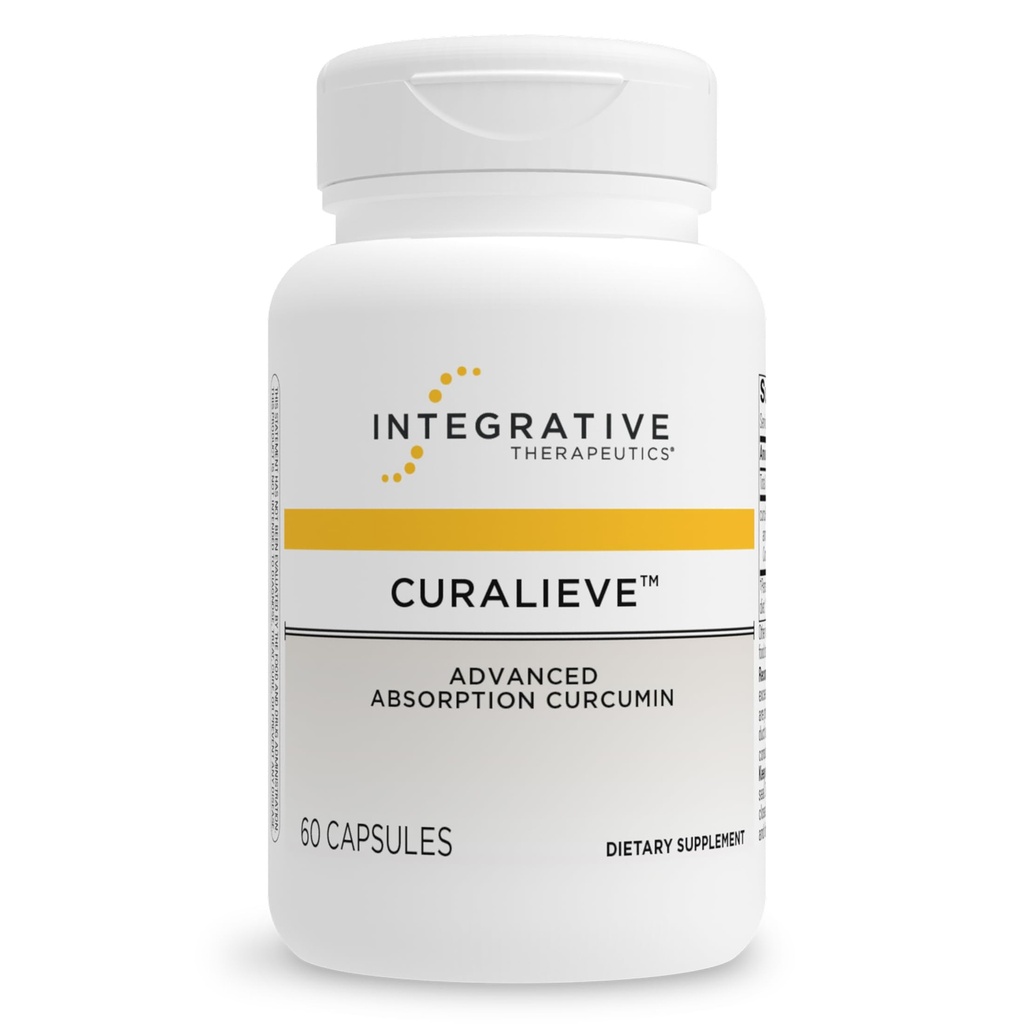 Integrative Therapeutik Curalieve - Curcumin Formel für Antioxidantienunterstützung* - Hohe Absorption Curcumin - Vegan, Gluten-Free & Dairy-Free - 60 Kapseln (30 Portionen)