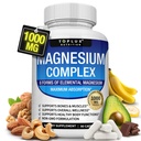 Supplément complexe de magnésium 8 Elemental 1000mg - Glycinat de magnésium, Citrate, Malate, Taurate, Chélaté pour l'absorption facile des os, Muscle, Récupération, Énergie, Vegan Non-OGM 90 Capsules