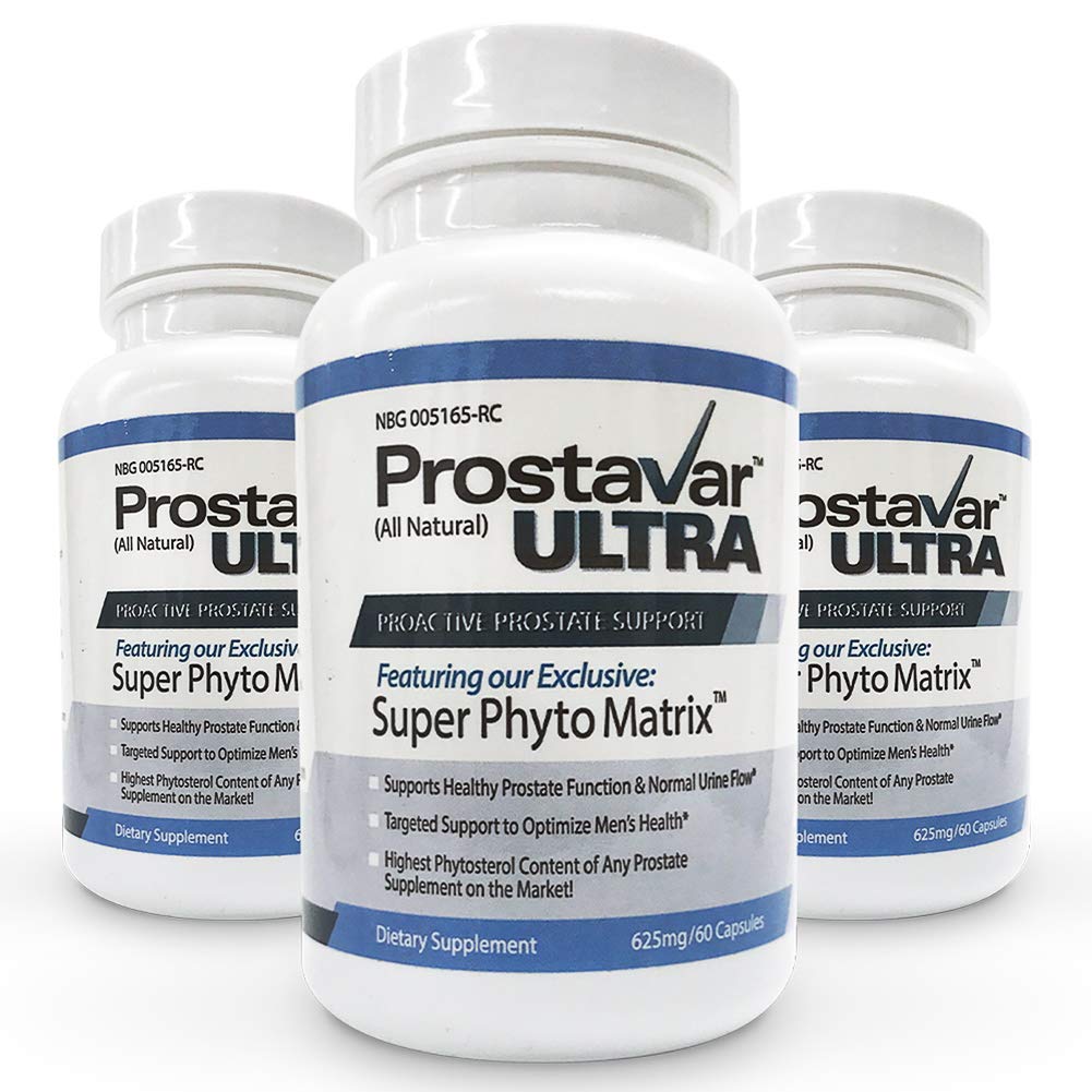 3 Flasche neue Verbesserung von der Erbauer von Original Prostavar Ultra Prostate Support 600mg 90% Beta-Sitosterol & 320mg Säge Palmetto + Trauben Seed Extrakt