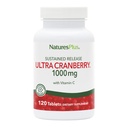 NaturesPlus Ultra Cranberry, Sustained Release - 1000mg, 120 Tabletten - mit Vitamin C - Vegetarisch, Glutenfrei - 60 Servietten