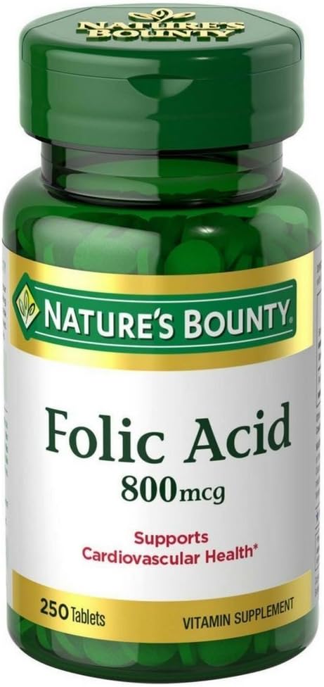 Folsäure 800 mcg Tabletten Maximale Stärke, 2 Flaschen (250 Zähler)