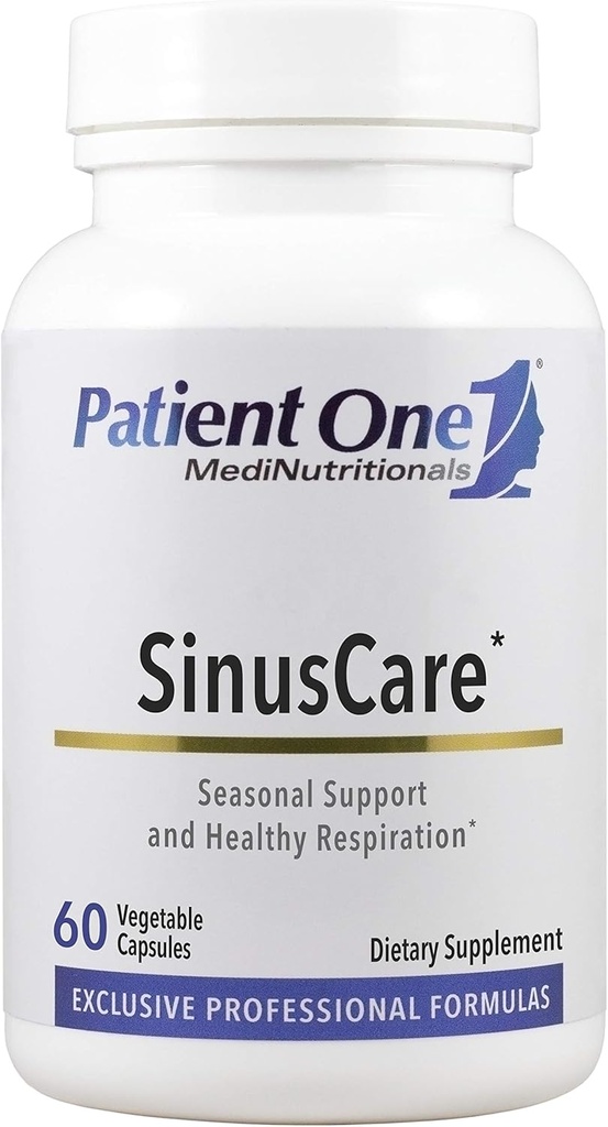Patient One SinusCare | Ergänzung zu gesunden Sinus, Nasal, Lung und Atemfunktion* | mit NAC, Quercetin und mehr | 60 Kapseln
