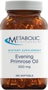 Metabolic Maintenance Evening Primrose Oil Capsules - 500 Milligramme, Kaltgepresst GLA + LA (180 Softgels)