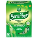 Benefiber On The Go Poudre de supplément de fibre prébiotique pour la santé digestive, fibre quotidienne, non aromatisée - 28 bâtons (3.92 Ounces)